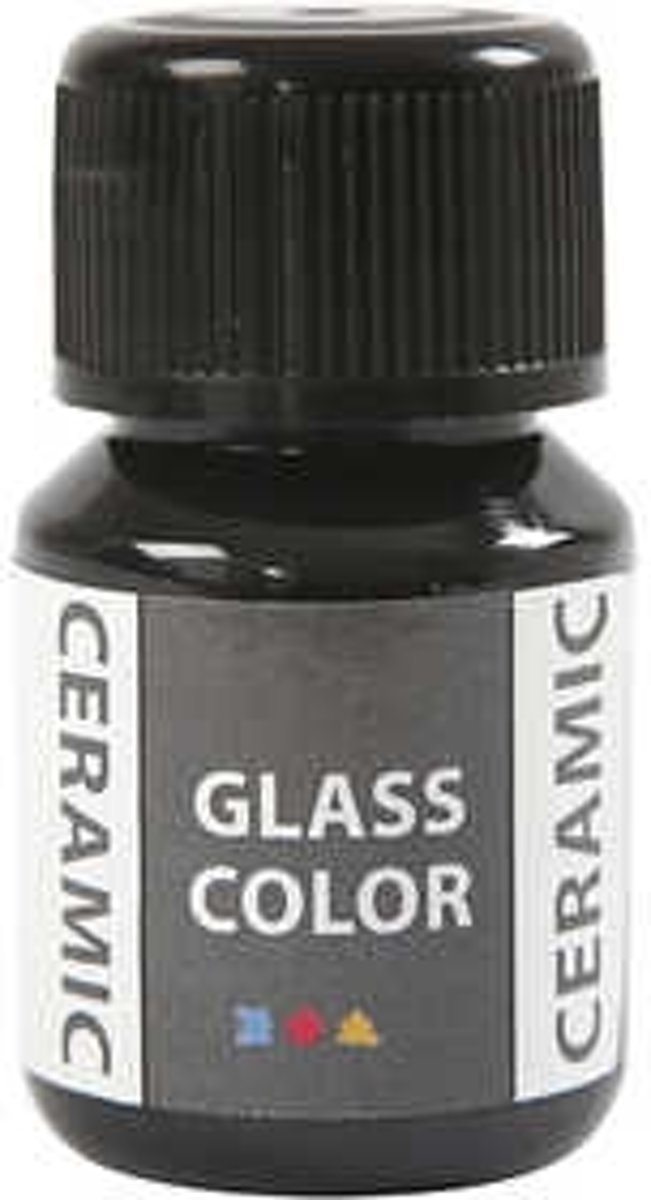 Glass Color Ceramic, zwart, 35ml [HOB-33363]